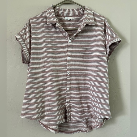 KNOWN SUPPLY size L button up 100% cotton - Picture 2 of 8